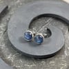Reserved for Jane blue kyanite stud earrings sterling silver , gemstone studs