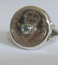 1921 threepence ring set with blue sapphire - Image 4