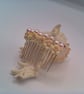 White Flower Hair Comb with Pale Pink Pearls, Beaded Hair Comb, Gift for Her - Image 4