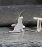 Labrador Dog Silhouette Sterling Silver Cufflinks  - Image 3