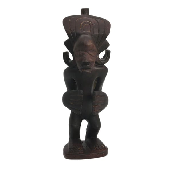 Chokwe figurine, 3d printed African statue, wood effect, Chibinda Ilunga figure,