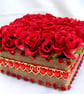 Handmade box of Red Roses.