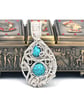 Turquoise dual beaded pendant - Image 4
