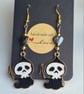 Cute but Grim Earrings - Gold tones - Image 1