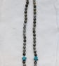 Labradorite and turquoise howlite star knotted cord necklace  - Image 6