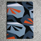Mid Century Abstract A5 Blank Notebook - Dazzle 'Burst'