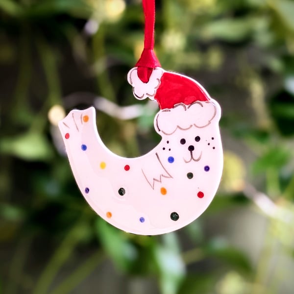 Christmas Tree Decoration Handmade Seal Porcelain Ceramic