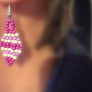 Small dangle beadwork earrings