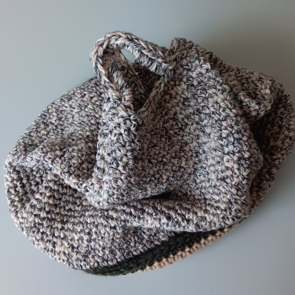 Crochet Basket Bag (Beige Beach) - holds so much!