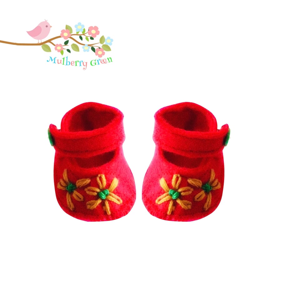 Red Flowered Shoes