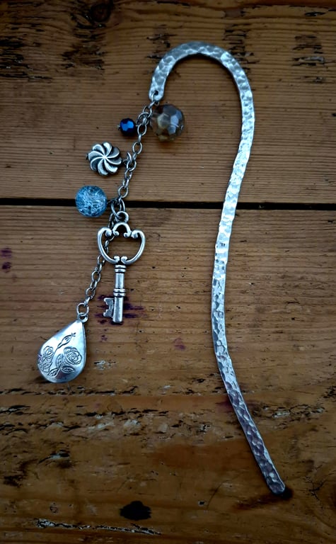 Unique metal bookmark with locket
