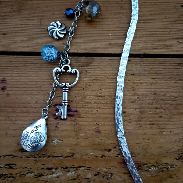 Unique metal bookmark with locket