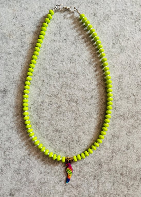 Green beaded neckalce