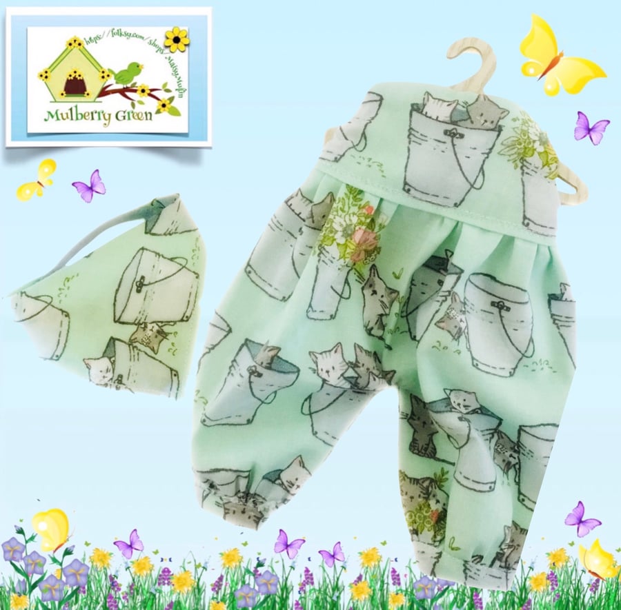 Playful Kittens Playsuit and Matching Headscarf