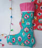 Christmas Stocking, Happy Dogs large stocking can be personalised - Image 1