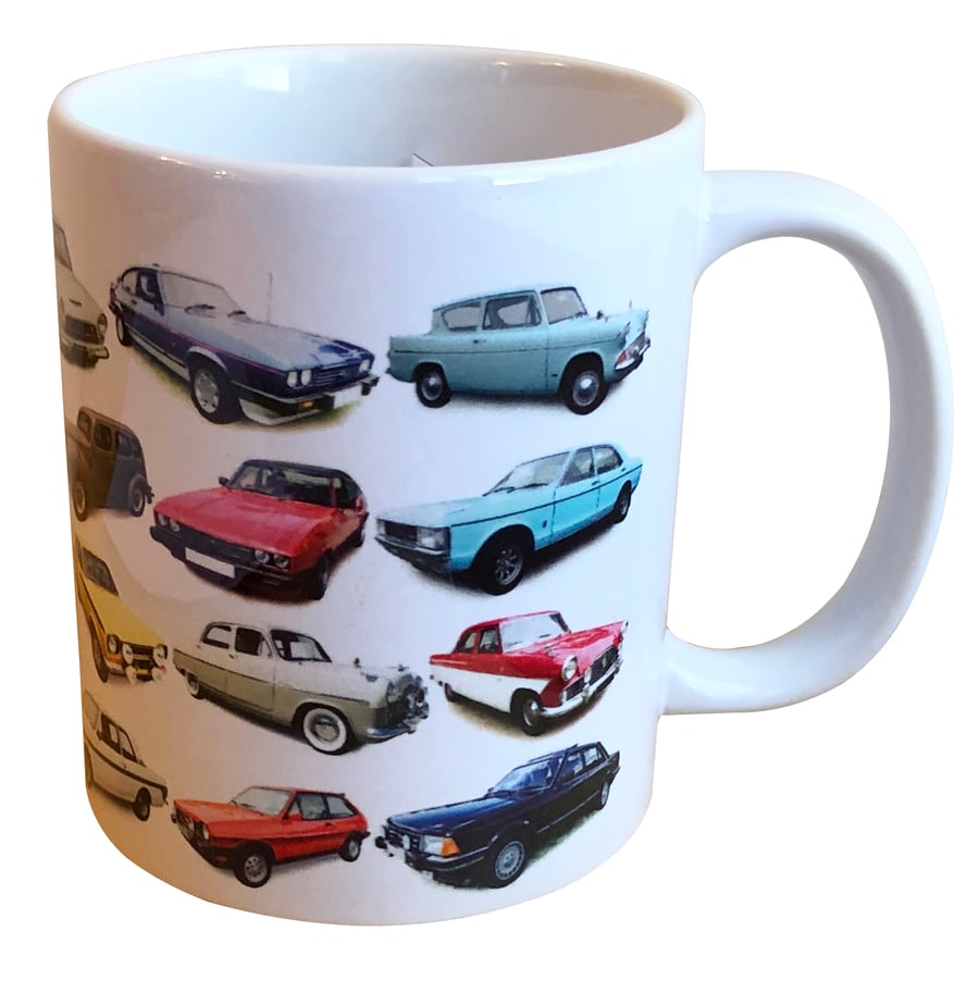 Ford Classic Cars - 11oz Ceramic Mug - Plain or Happy Birthday