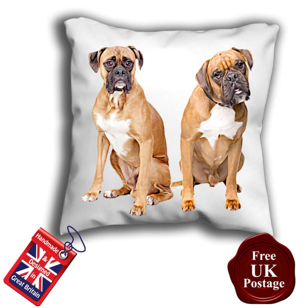 Boxer Cushion Cover, Brown Boxer,