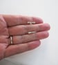 Earrings, small silver studs, Argentium silver forged stud earrings, arc  - Image 10