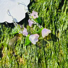 Very pretty & delicate drop lilac earrings 