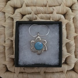 Azure Flower Pendant