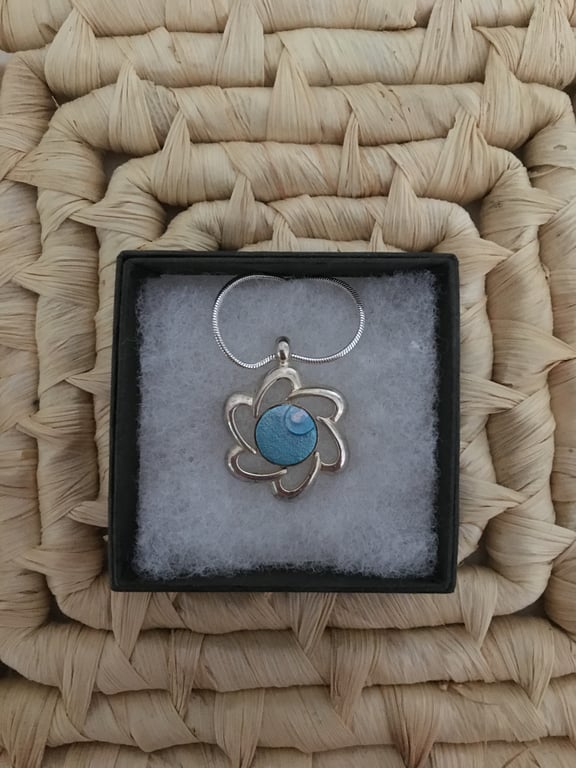 Azure Flower Pendant