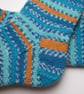 hand knit mens wool socks size 8-10 - Image 3