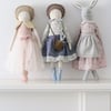 Personalised Heirloom doll or rabbit with removeable clothing and accessories