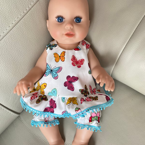 Butterfly Print Baby Dolls Outfit