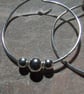 Hoop earrings with sterling silver beads - Image 2