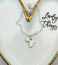 Fine Silver Map of Africa Necklace