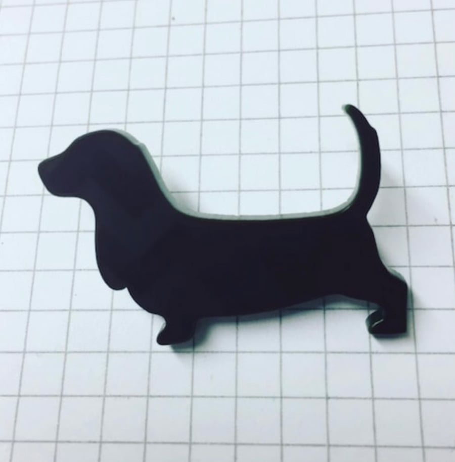 Basset hound Dog Brooch