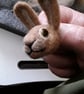 Needle Felted Hare Brooch 