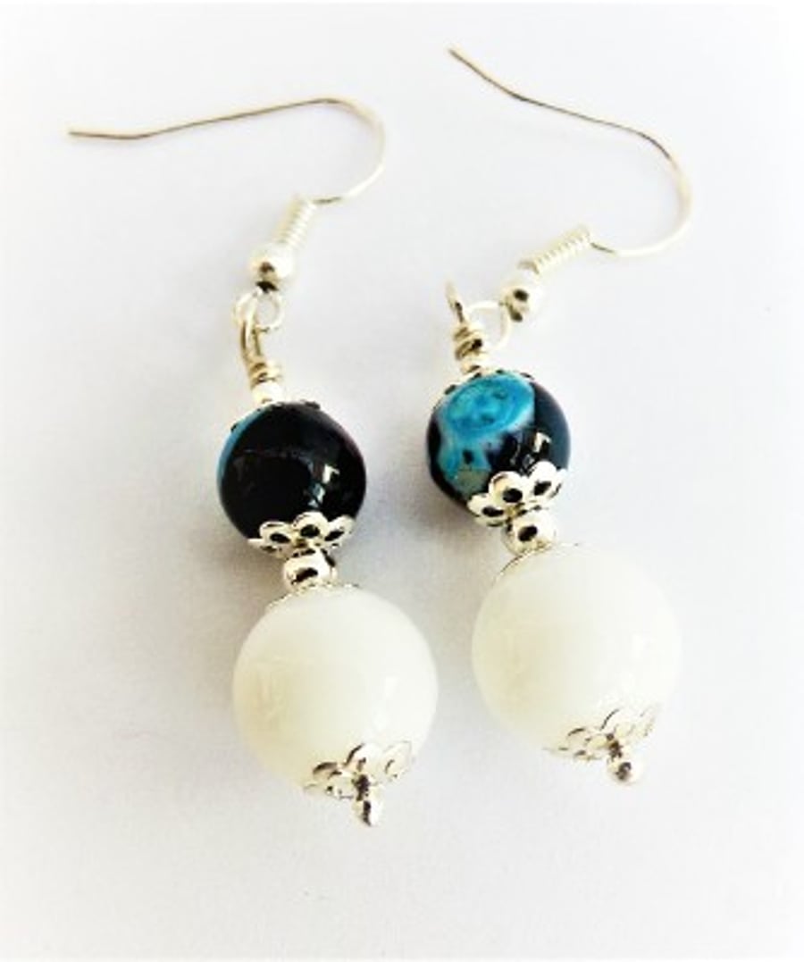 Arctic Sky. Semi-Precious Gemstone Earrings.