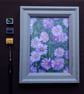 Asters, September flowers framed original artwork  - Image 2