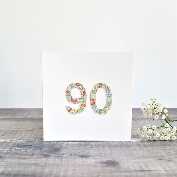 90th Birthday card, age 90 card, card for 90 year old, ninety card