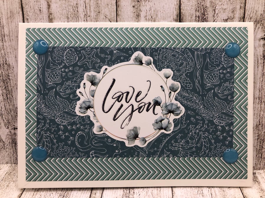 Nautical themed Love You card