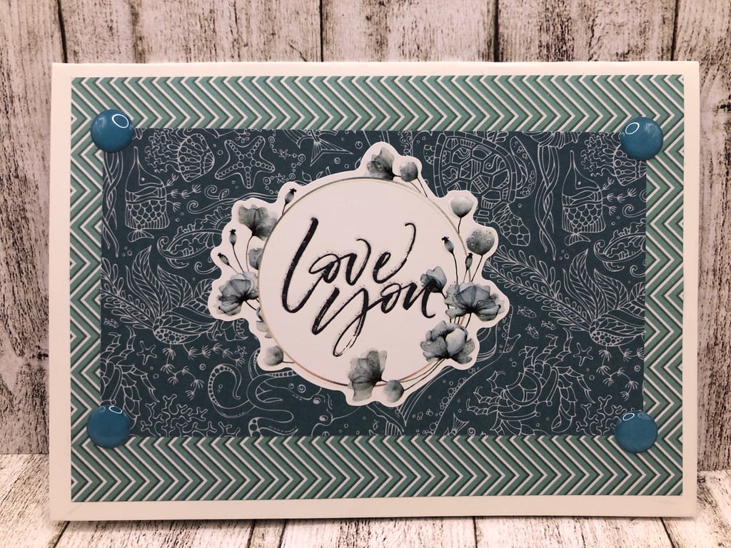 Nautical themed Love You card