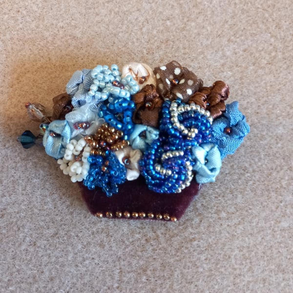 Basket of Flowers Brooch