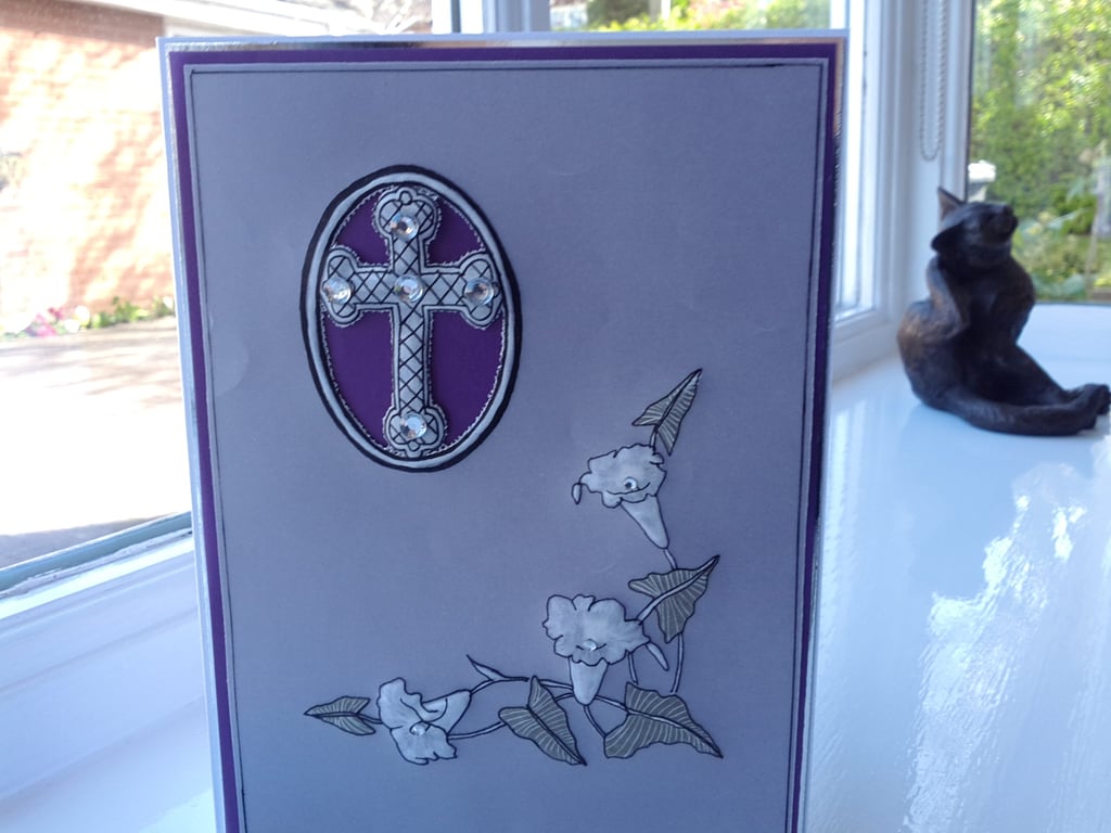 White Lily sympathy card