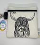 Highland Cow Embroidered small bag - Image 1