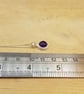Tiny Amethyst Pendant necklace with studded edge - Image 5