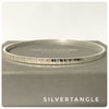 Sterling Silver Hallmarked 3mm Wide Hallmarked Textured Bangle
