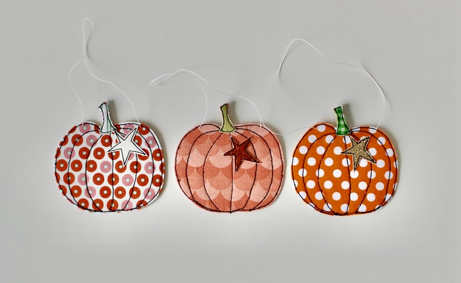 Three Pumpkins 1- Hanging Decoration