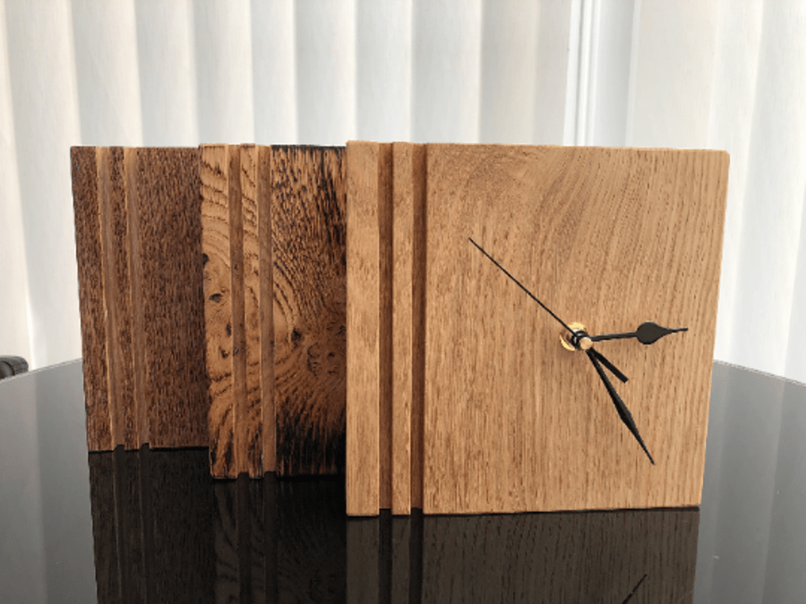 Clock, Oak clock, Bedside clock, Mantel clock, Wooden clock, Home accessories