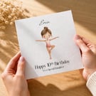 Personalised Gymnast Birthday Card For Her Happy Birthday Daughter Niece etc