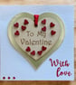 Striking Valentine’s Card with Handmade Wooden Heart