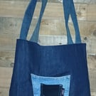 Double the Pockets, Double the Fun Tote with this upcycled bag.