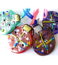 Bauble Round Fused Glass  Christmas Tree Decoration Dichroic  - Image 3
