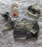 New Hand Knitted Baby Cardigan & Hat 3-6 months