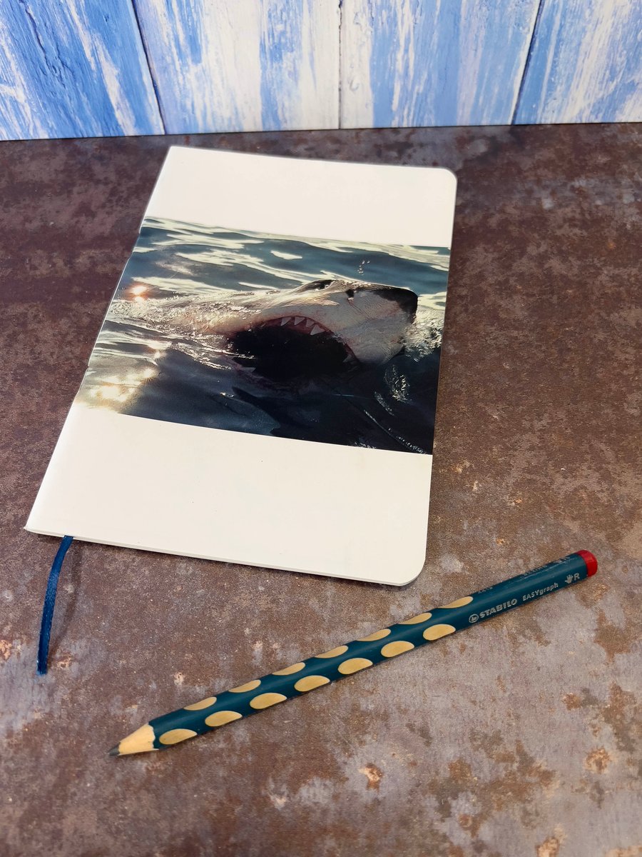 Notebook, Marine themed, A5 (ish), made from up-cycled and recycled materials.